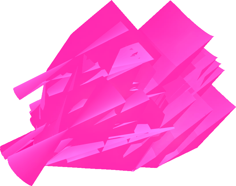 large pink 3d object