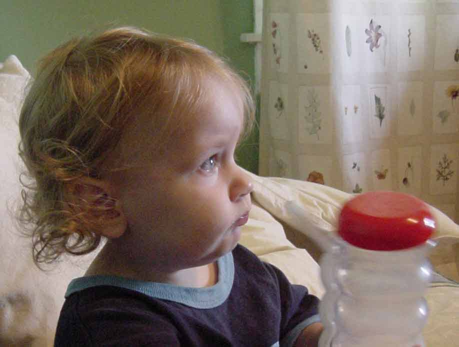 watching the games. having a milk.